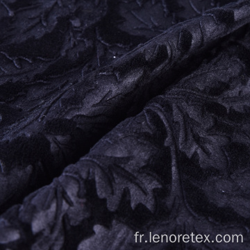 Tissu velours en relief en tricot en polyester